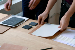 Define the Material Finish for the phone booth Studio Boost