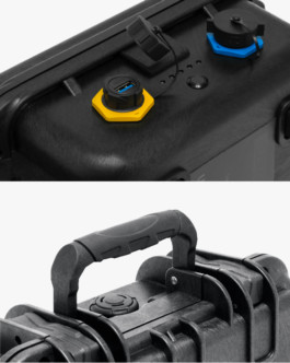 Battery Details Port and Handle Studio Boost