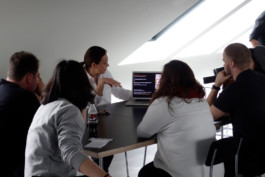 User research: Meeting Students and Professor at table Studio Boost