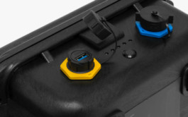 Battery Details Port and Handle Studio Boost