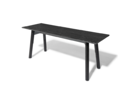 Bench sheet steel wood perspective view Studio Boost