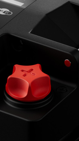 Lithium battery housing with red knob by Studio Boost Studio Boost